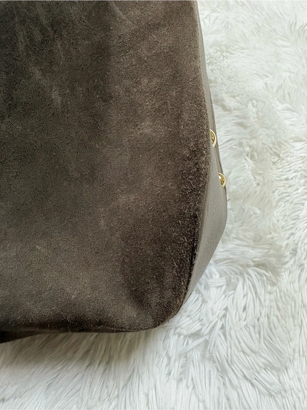 LK Bennett Taupe Suede Tassel Hobo Shoulder Bag